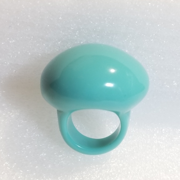 Seafoam Green Resin Mushroom Ring Size 8.5 - Picture 2 of 11